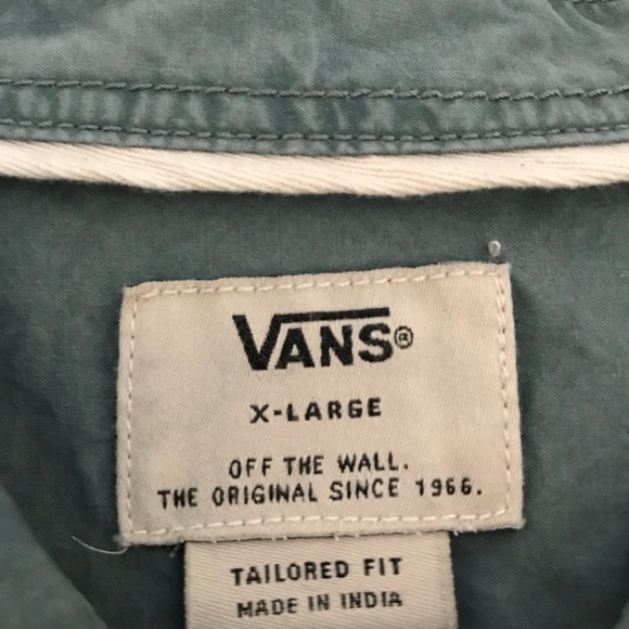 Vans Long sleeved button down shirt. Green. XL - Picture 3 of 4